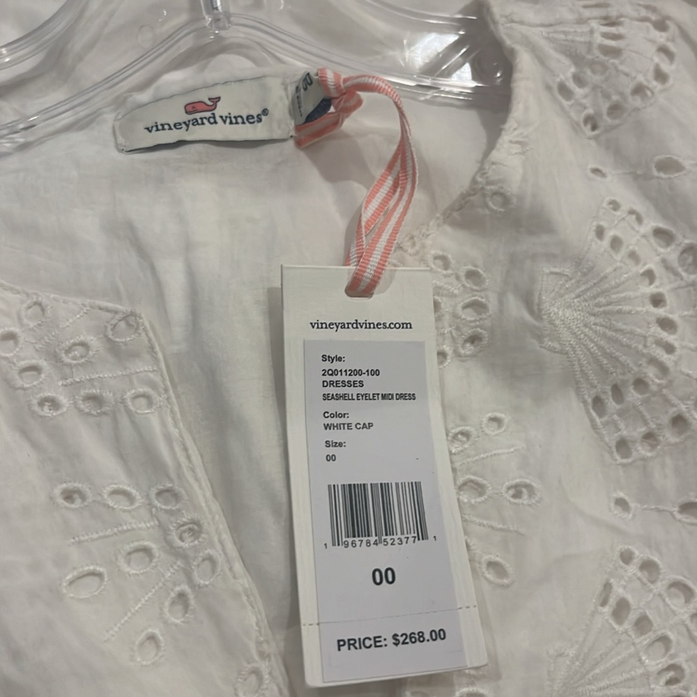 Vineyard Vines white eyelet dress size 00 new with tags